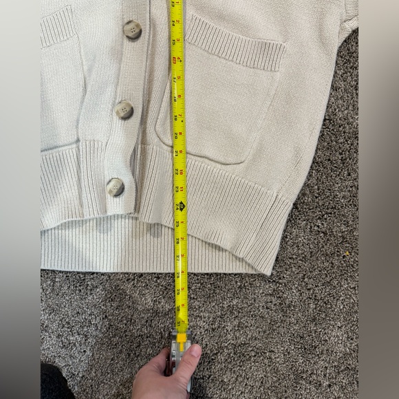 Good American Oversized Chunky Knit V-Neck Cardigan Knit Sweater Women's Size L - Picture 10 of 10